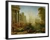 Seaport with the embarkation of Saint Ursula, 1614-Claude Lorrain-Framed Giclee Print