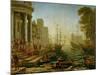 Seaport with the embarkation of Saint Ursula, 1614-Claude Lorrain-Mounted Giclee Print