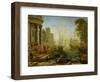 Seaport with the embarkation of Saint Ursula, 1614-Claude Lorrain-Framed Giclee Print