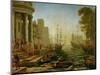 Seaport with the embarkation of Saint Ursula, 1614-Claude Lorrain-Mounted Giclee Print