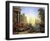 Seaport with the Embarkation of St. Ursula-Claude Lorraine-Framed Giclee Print