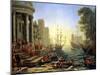 Seaport with the Embarkation of St. Ursula-Claude Lorraine-Mounted Giclee Print