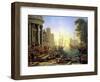 Seaport with the Embarkation of St. Ursula-Claude Lorraine-Framed Giclee Print