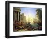 Seaport with the Embarkation of St. Ursula-Claude Lorraine-Framed Giclee Print