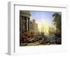 Seaport with the Embarkation of St. Ursula-Claude Lorraine-Framed Giclee Print