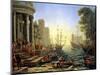 Seaport with the Embarkation of St. Ursula-Claude Lorraine-Mounted Giclee Print