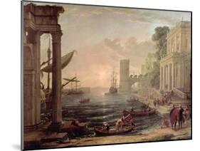 Seaport with the Embarkation of the Queen of Sheba, 1648-Claude Lorraine-Mounted Giclee Print