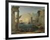 Seaport with the Embarkation of the Queen of Sheba, 1648-Claude Lorraine-Framed Giclee Print