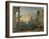 Seaport with the Embarkation of the Queen of Sheba, 1648-Claude Lorraine-Framed Giclee Print