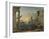 Seaport with the Embarkation of the Queen of Sheba, 1648-Claude Lorraine-Framed Giclee Print