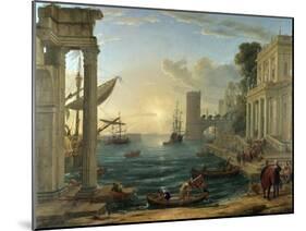 Seaport with the Embarkation of the Queen of Sheba-Claude Lorraine-Mounted Giclee Print