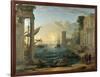 Seaport with the Embarkation of the Queen of Sheba-Claude Lorraine-Framed Giclee Print