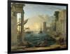 Seaport with the Embarkation of the Queen of Sheba-Claude Lorraine-Framed Giclee Print