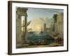 Seaport with the Embarkation of the Queen of Sheba-Claude Lorraine-Framed Giclee Print