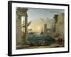 Seaport with the Embarkation of the Queen of Sheba-Claude Lorraine-Framed Giclee Print