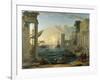 Seaport with the Embarkation of the Queen of Sheba-Claude Lorraine-Framed Giclee Print