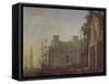 Seaport with Villa Medici-Claude Lorraine-Framed Stretched Canvas