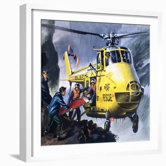 Search and Rescue, from 'Into the Blue'-Wilf Hardy-Framed Giclee Print