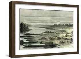 Searching for Turtle Eggs 1869 Peru-null-Framed Giclee Print