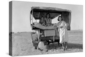 Searching for Work in the Cotton Fields-Dorothea Lange-Stretched Canvas