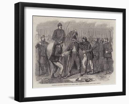 Searching Neapolitan Prisoners at St Angelo-Frank Vizetelly-Framed Giclee Print