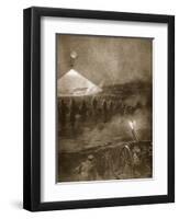 Searchlight' Fired from a Gun: a Parachute Light-Ball Shell-null-Framed Giclee Print