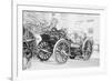 Searchlight on Horse Drawn Steam Boiler Fire Truck-null-Framed Art Print