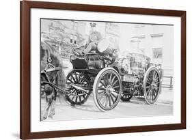 Searchlight on Horse Drawn Steam Boiler Fire Truck-null-Framed Art Print