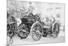 Searchlight on Horse Drawn Steam Boiler Fire Truck-null-Mounted Art Print