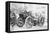 Searchlight on Horse Drawn Steam Boiler Fire Truck-null-Framed Stretched Canvas