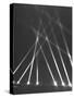 Searchlights Being Used Along the Panama Canal as an Anti-Aircraft Defense-null-Stretched Canvas