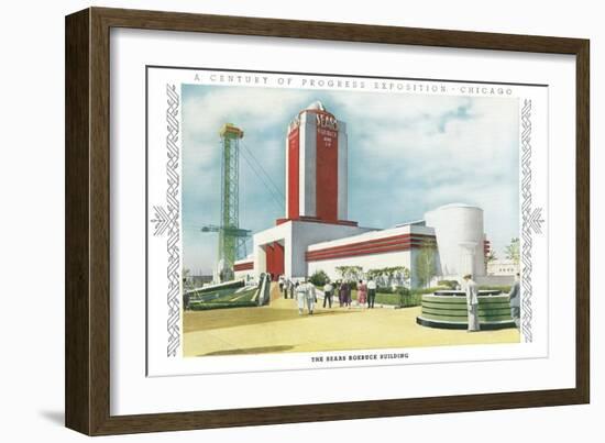 Sears Building, Chicago World Fair-null-Framed Art Print