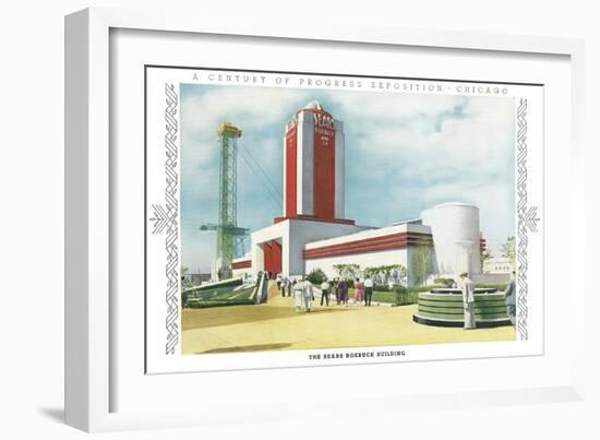 Sears Building, Chicago World Fair-null-Framed Art Print