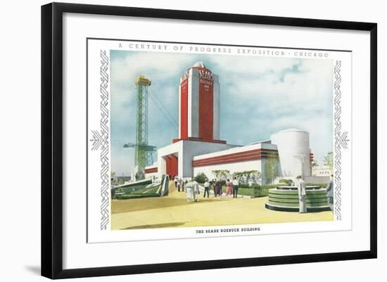 Sears Building, Chicago World Fair-null-Framed Art Print