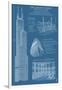 Sears Tower Blue Print - Chicago, Il, c.2009-Lantern Press-Framed Art Print