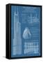 Sears Tower Blue Print - Chicago, Il, c.2009-Lantern Press-Framed Stretched Canvas