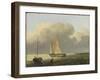 Seas Off the Coast, with Spritsail Barge-Ludolf Bakhuysen-Framed Art Print