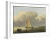 Seas Off the Coast, with Spritsail Barge-Ludolf Bakhuysen-Framed Art Print