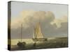 Seas Off the Coast, with Spritsail Barge-Ludolf Bakhuysen-Stretched Canvas