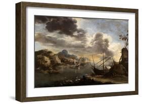 Seascape, 1638-1639-Salvator Rosa-Framed Giclee Print