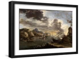 Seascape, 1638-1639-Salvator Rosa-Framed Giclee Print