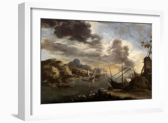 Seascape, 1638-1639-Salvator Rosa-Framed Giclee Print