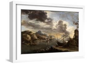 Seascape, 1638-1639-Salvator Rosa-Framed Giclee Print