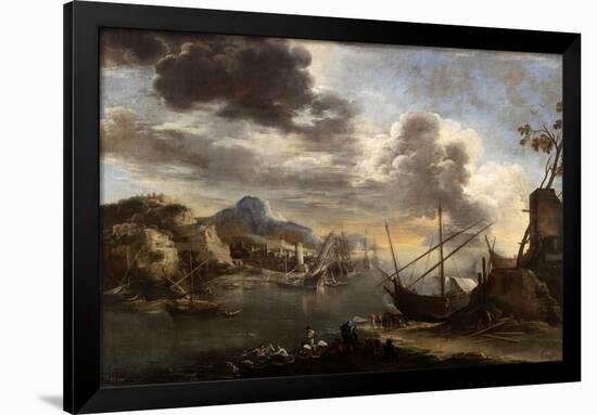 Seascape, 1638-1639-Salvator Rosa-Framed Giclee Print