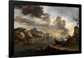 Seascape, 1638-1639-Salvator Rosa-Framed Giclee Print