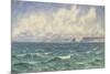 Seascape, 1881 (Oil on Canvas)-John Brett-Mounted Giclee Print
