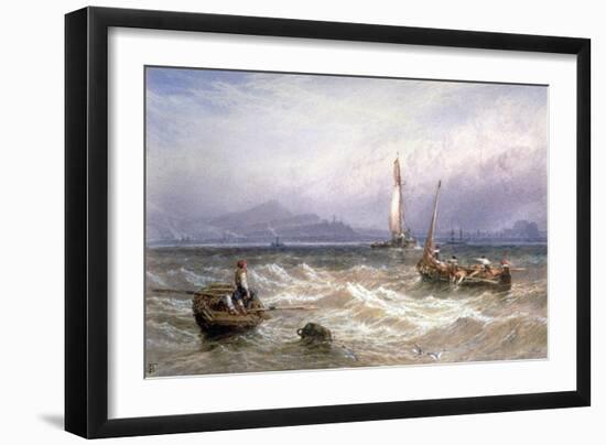 Seascape, 19th Century-Myles Birket Foster-Framed Giclee Print