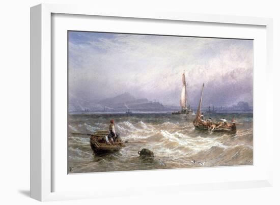 Seascape, 19th Century-Myles Birket Foster-Framed Giclee Print