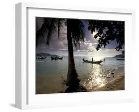 Seascape and Boats, Ko Samui Island, Thailand-Gavriel Jecan-Framed Premium Photographic Print