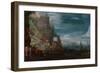 Seascape and the Casting out of Demons, C.1600 (Oil on Copper)-Jan the Elder Brueghel-Framed Giclee Print